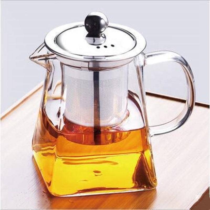 Glass Teapot With Stainless Steel Infuser and Lid 32oz
