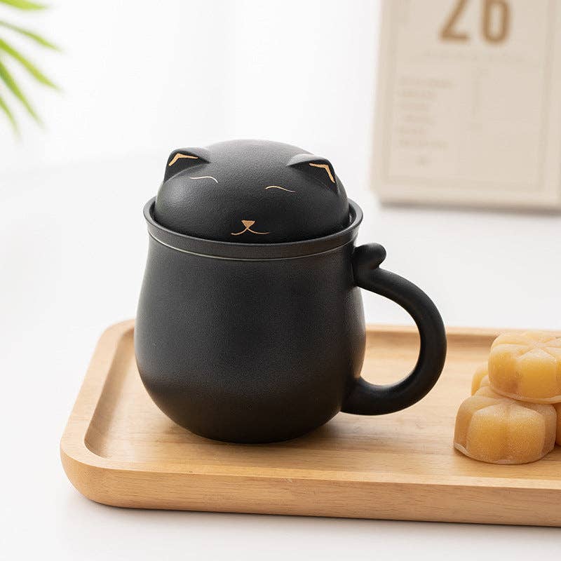 Tea Cup With Infuser - Cat