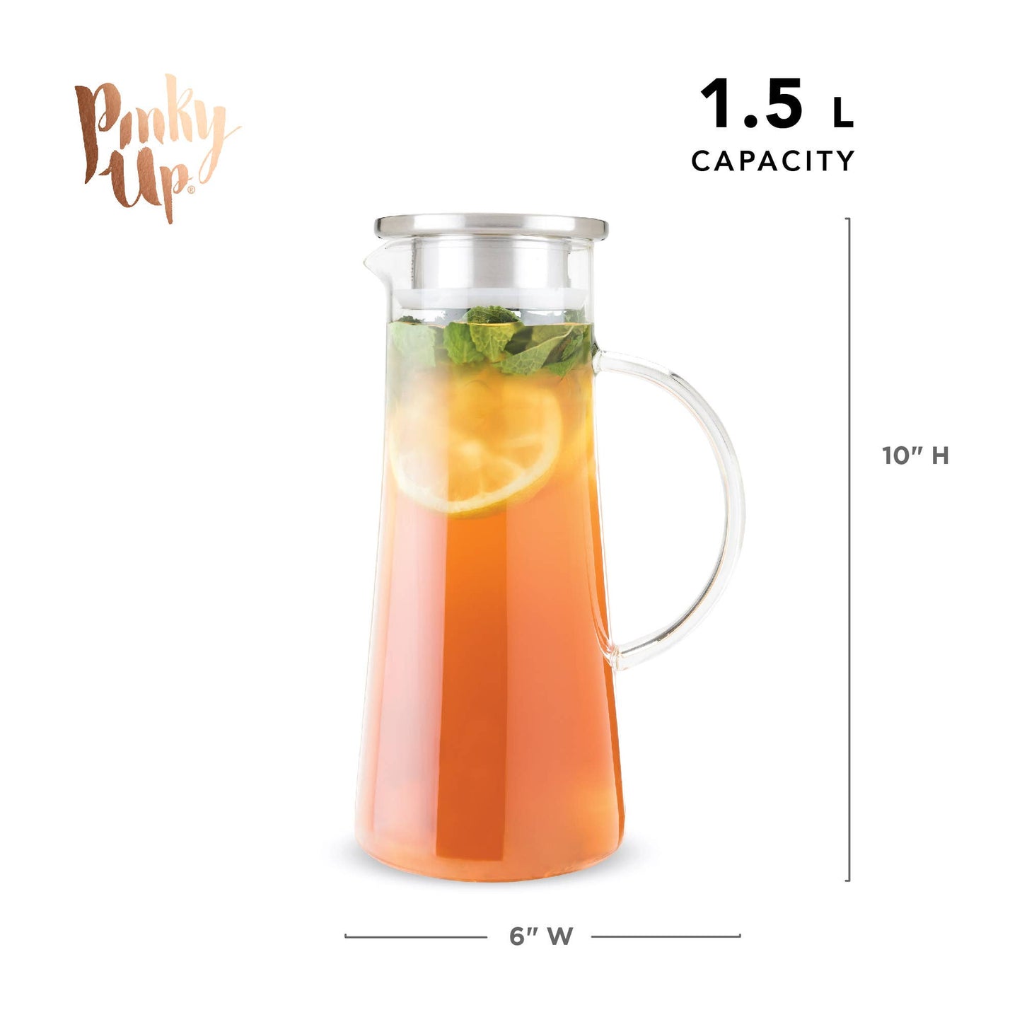 Glass Iced Tea Carafe w/ Infuser - 50oz