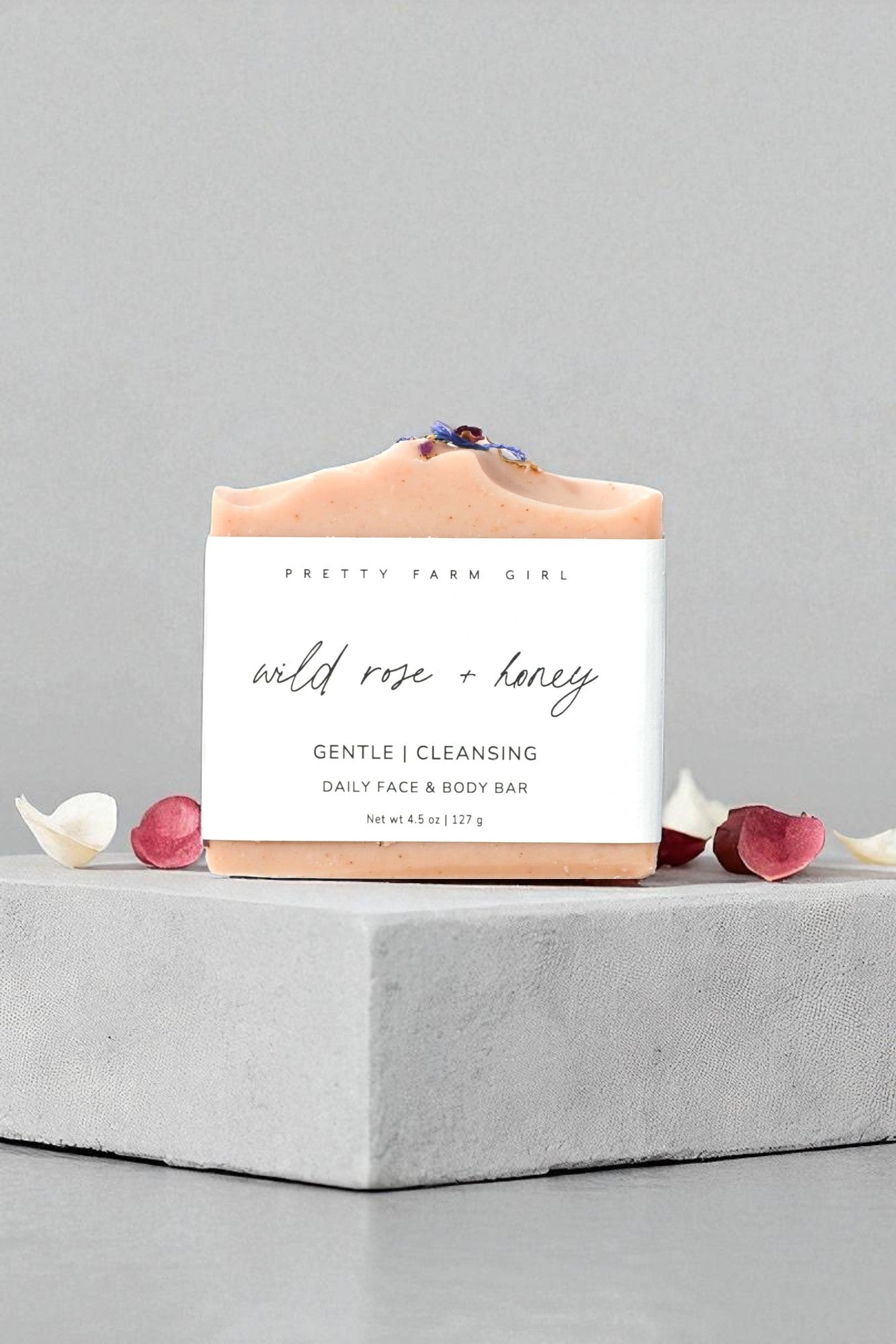 Wild Rose + Honey Handmade Tallow and Goat Milk Soap Bar