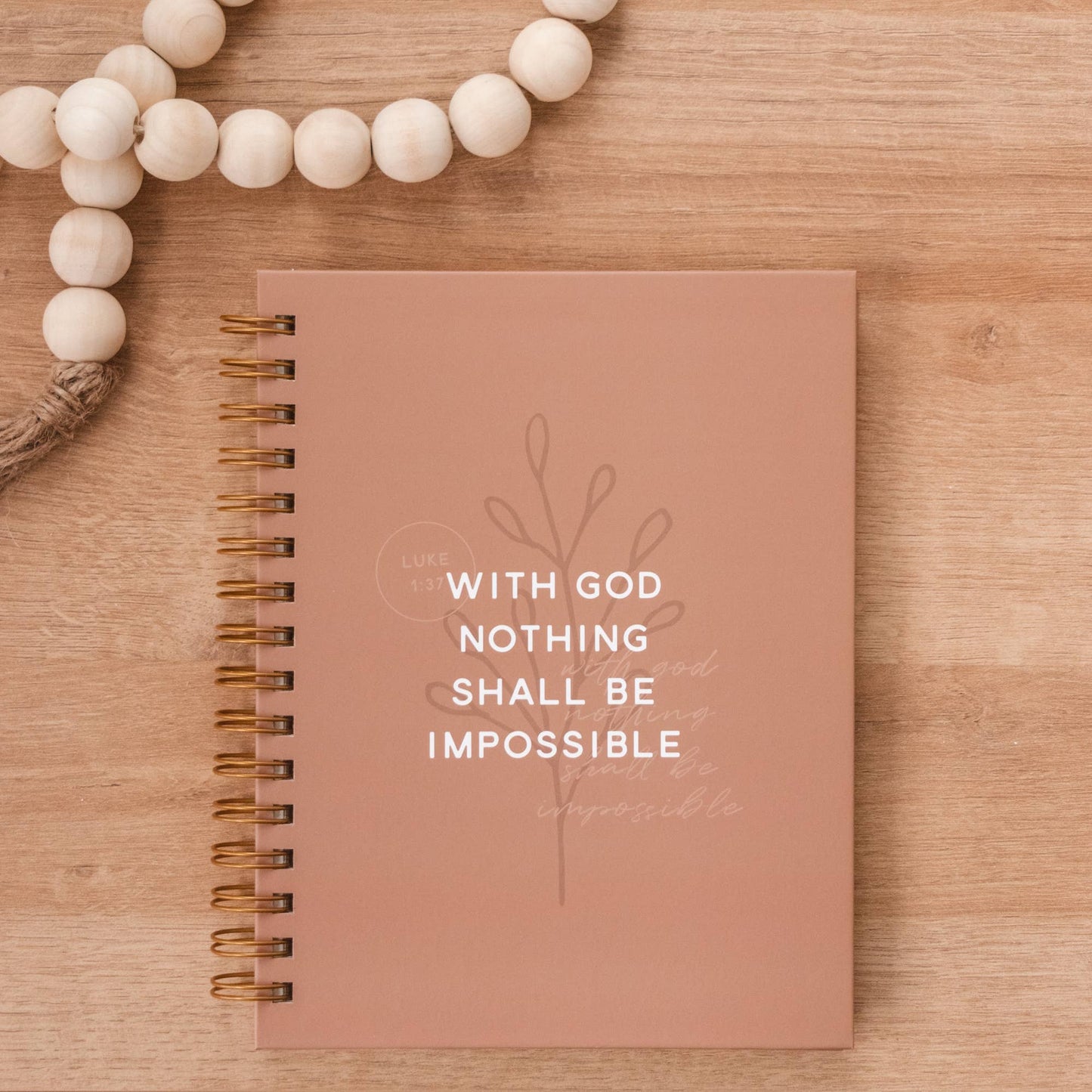 Hardcover Journal - With God Nothing Shall Be Impossible
