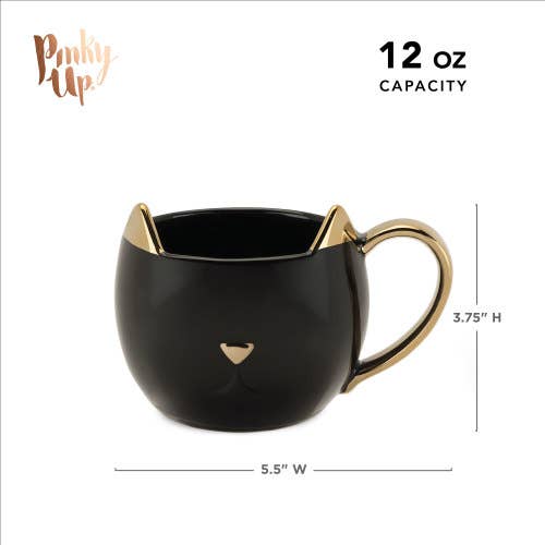 Ceramic Cat Mug - "Paws & Reflect"