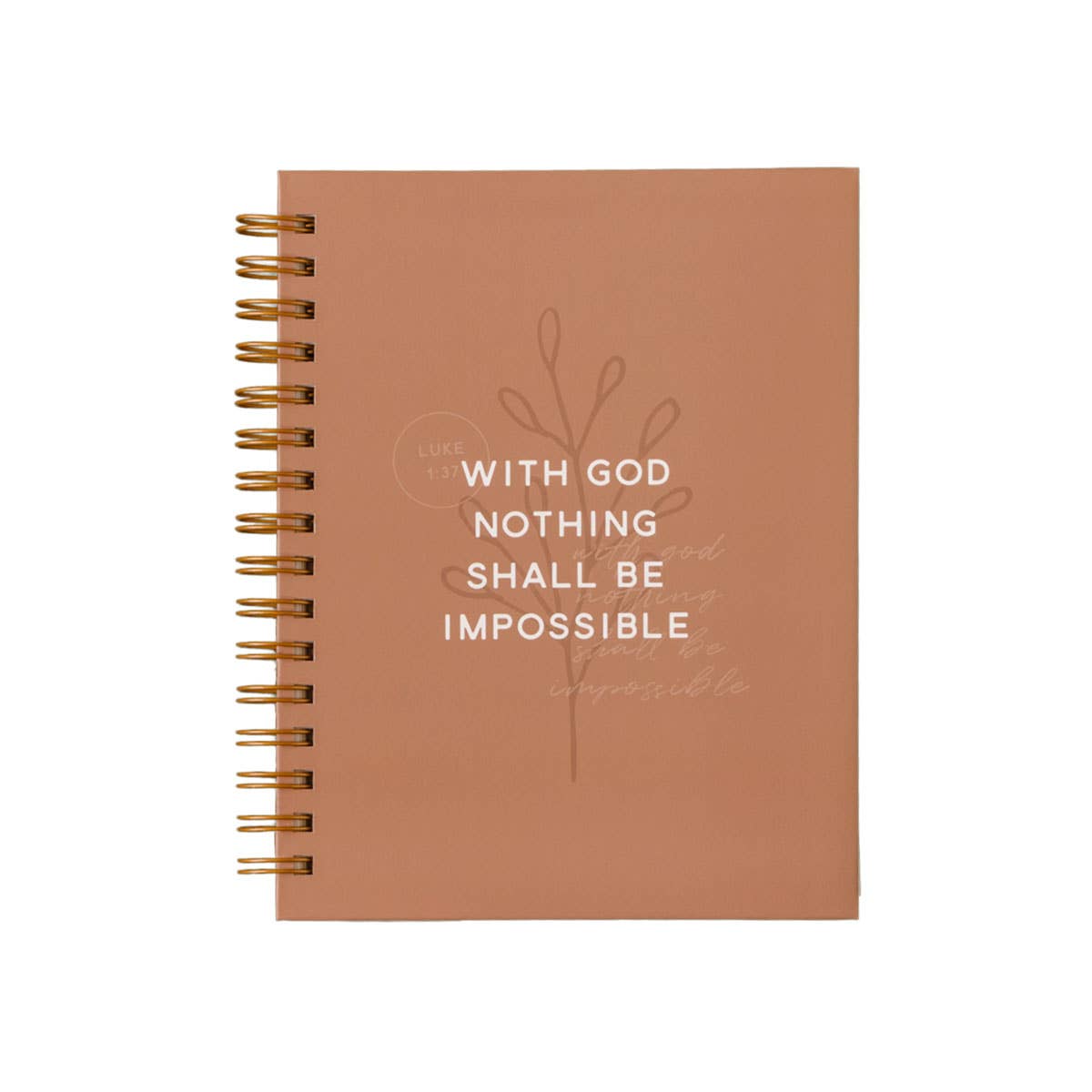 Hardcover Journal - With God Nothing Shall Be Impossible