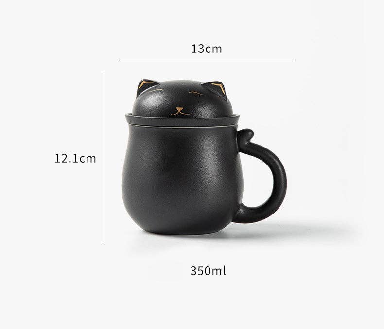 Tea Cup With Infuser - Cat