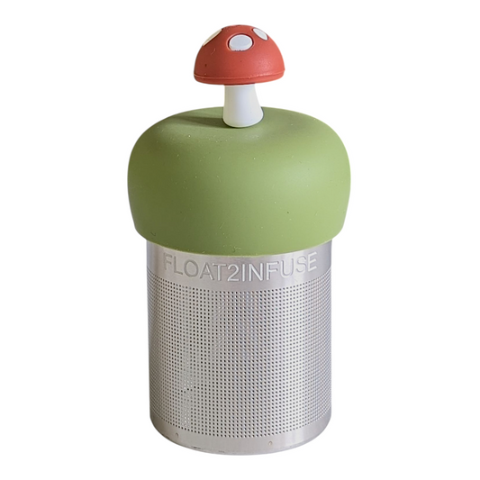 Mushroom | Floating Tea Steeper | Green Base | Brown
