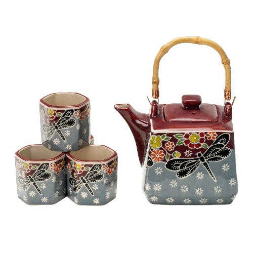 Dragonfly Tombo Design Tea Set