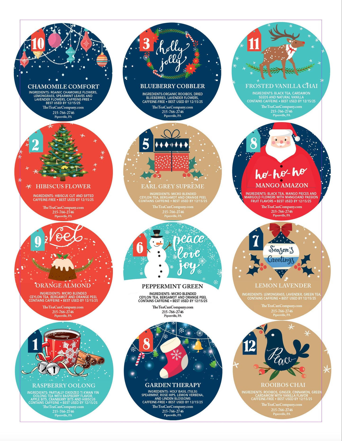 Twelve Days of Tea Sampler Box