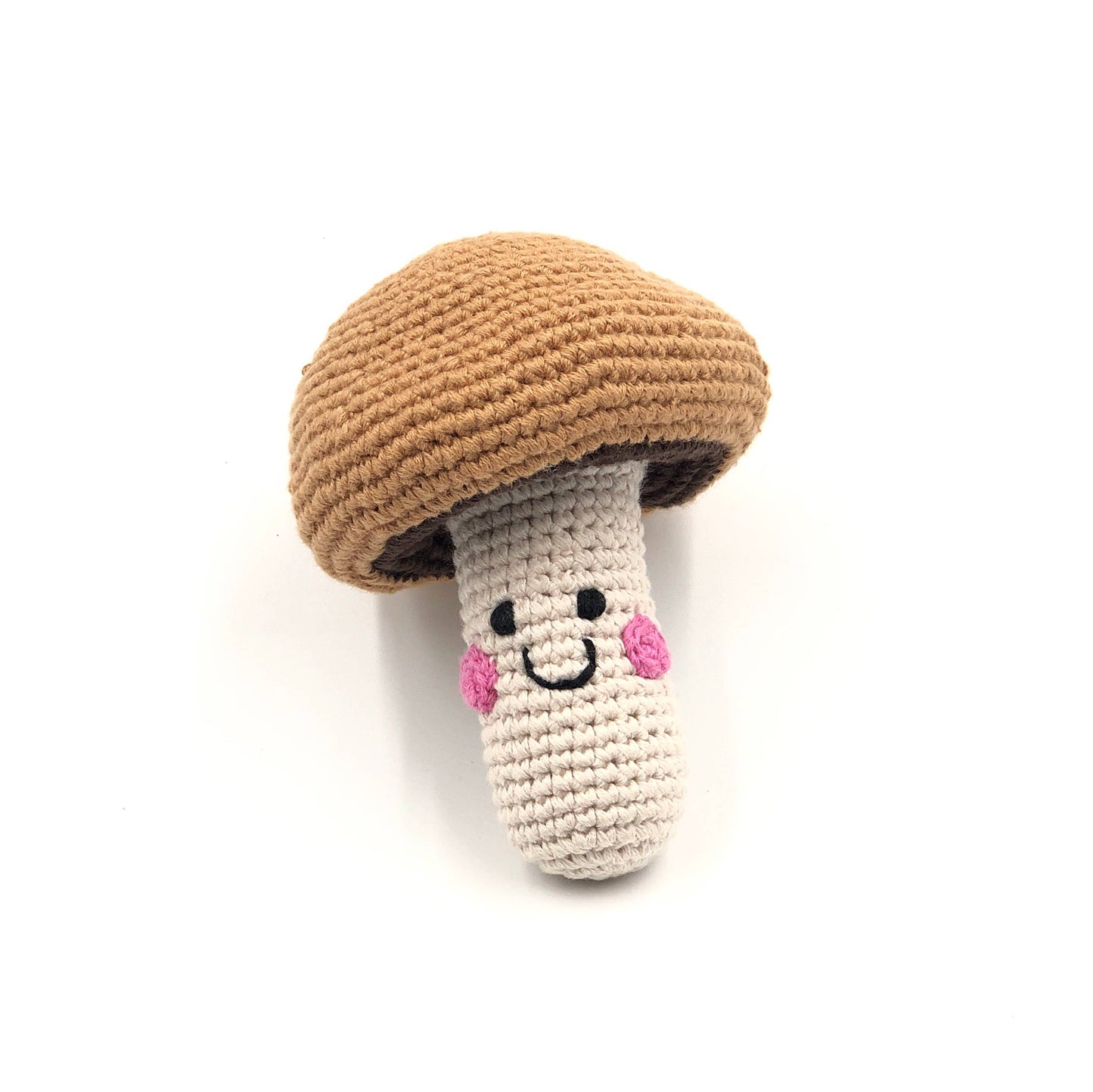 Whimsical Brown Mushroom Rattle