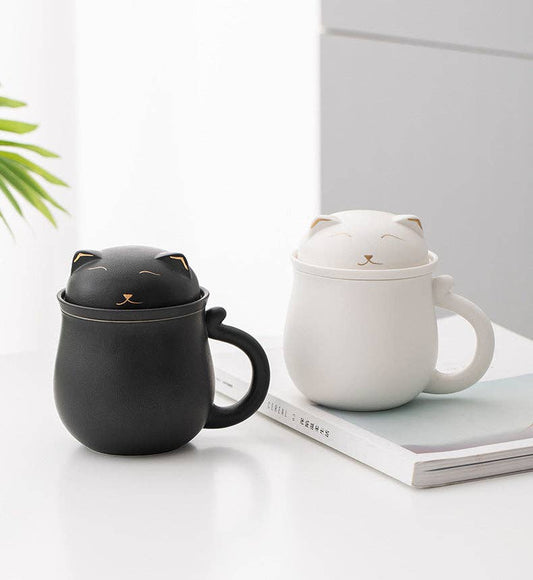 Tea Cup With Infuser - Cat
