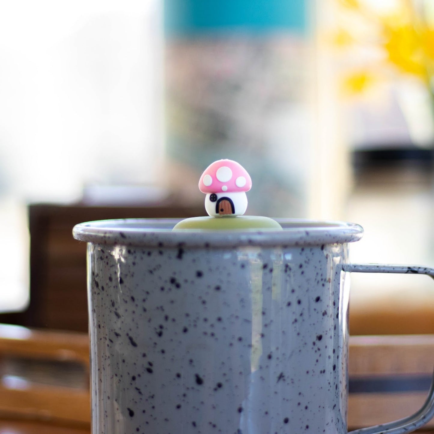Pink Mushroom Cottage Floating Tea Steeper