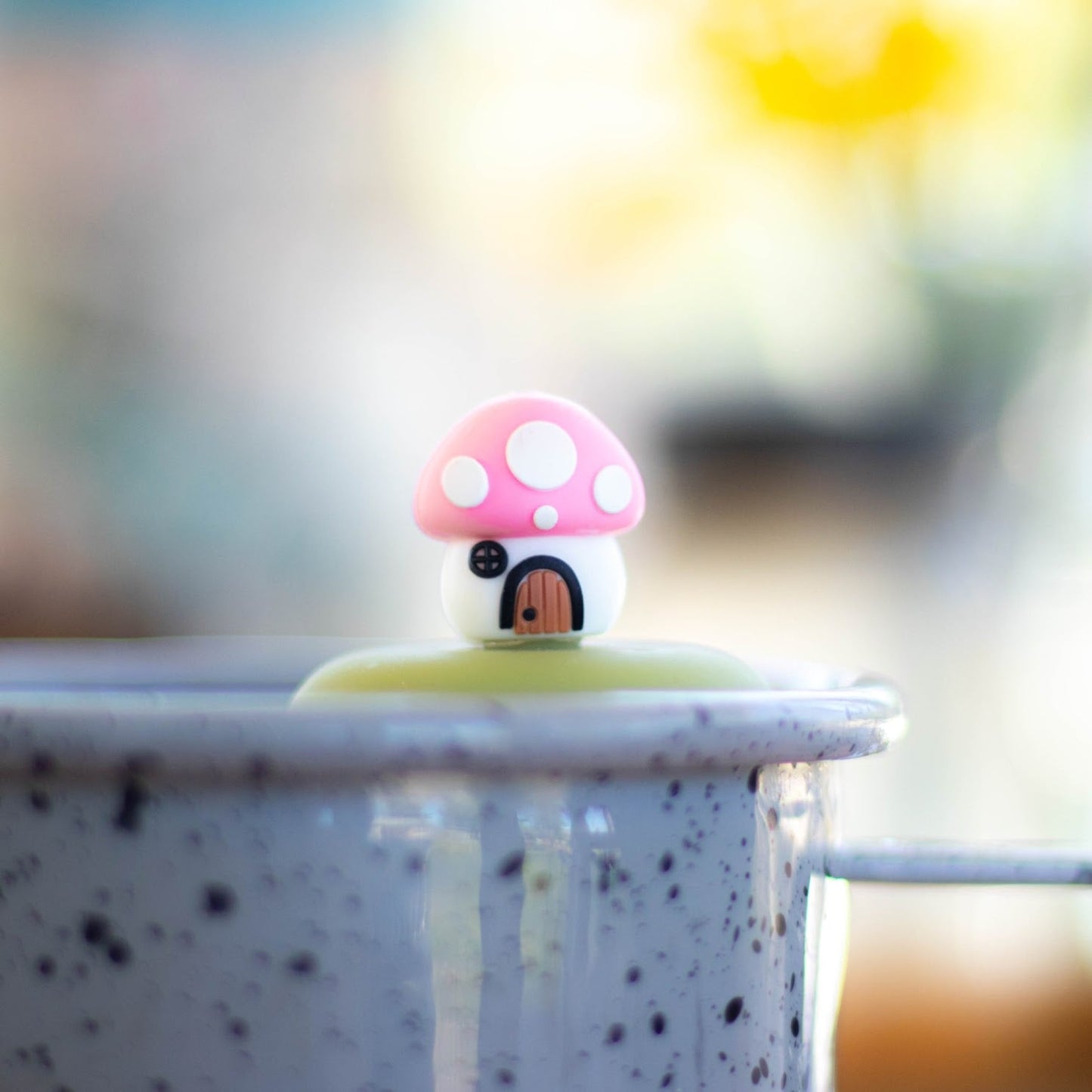Pink Mushroom Cottage Floating Tea Steeper