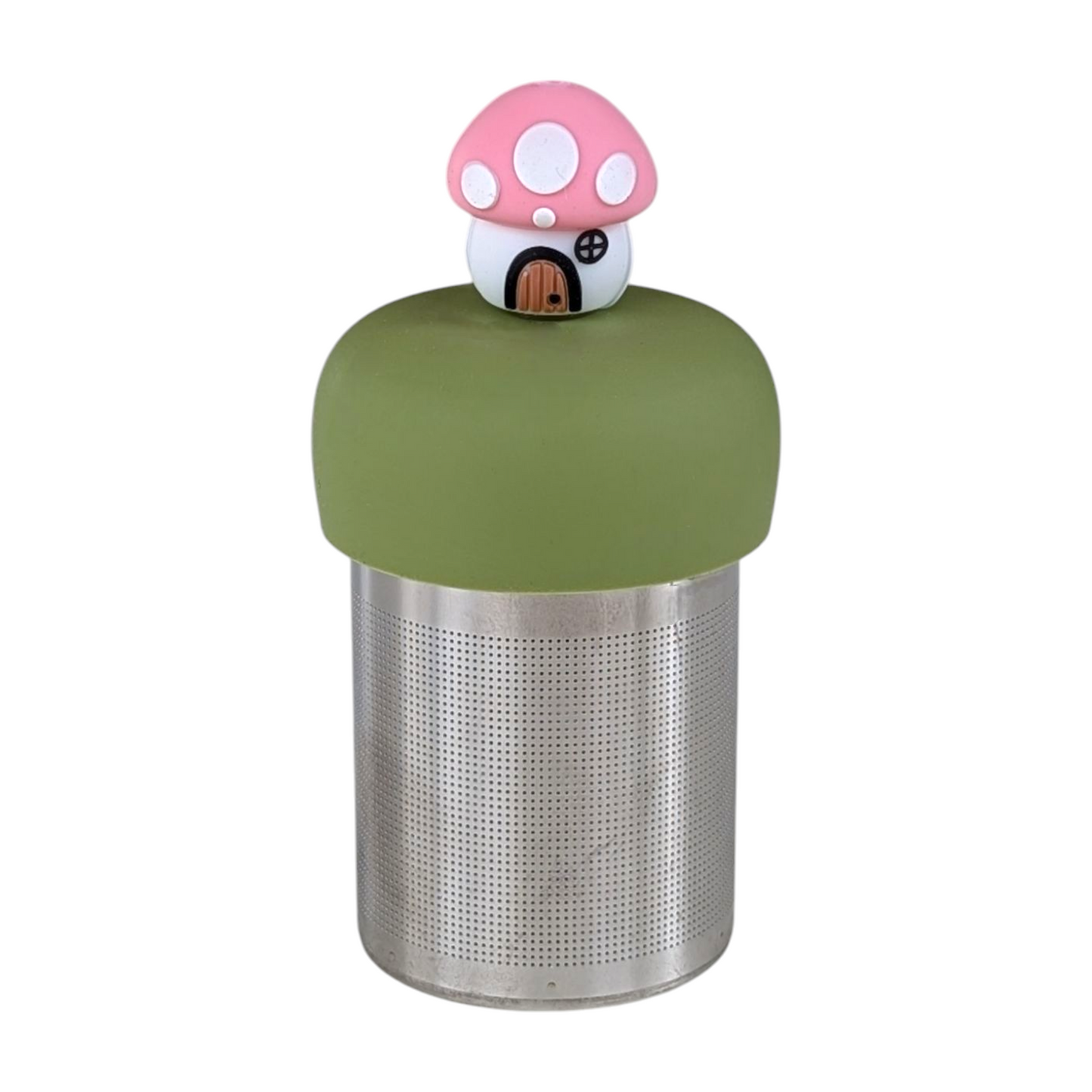 Pink Mushroom Cottage Floating Tea Steeper
