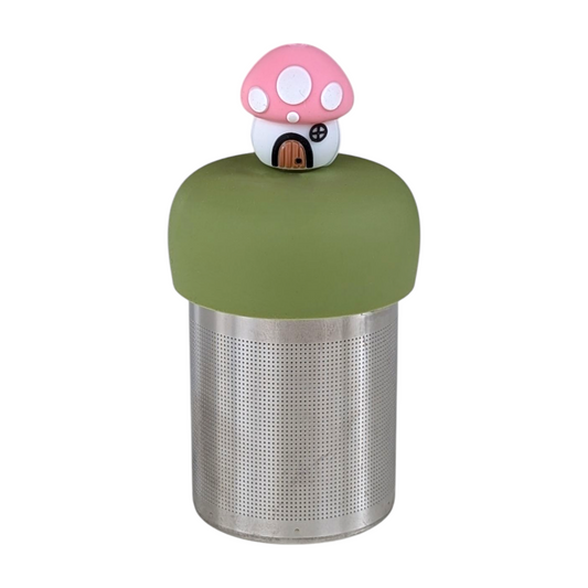 Pink Mushroom Cottage Floating Tea Steeper