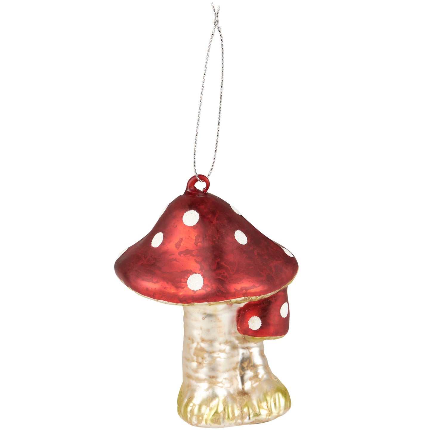 Red Glass Mushroom Ornament