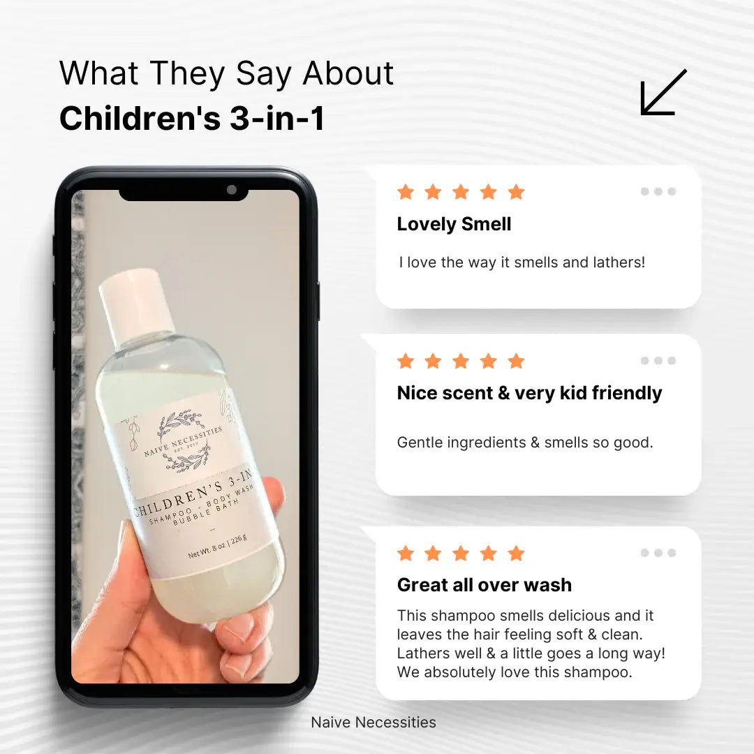 Children's 3-in-1 Shampoo, Body Wash & Bubble Bath