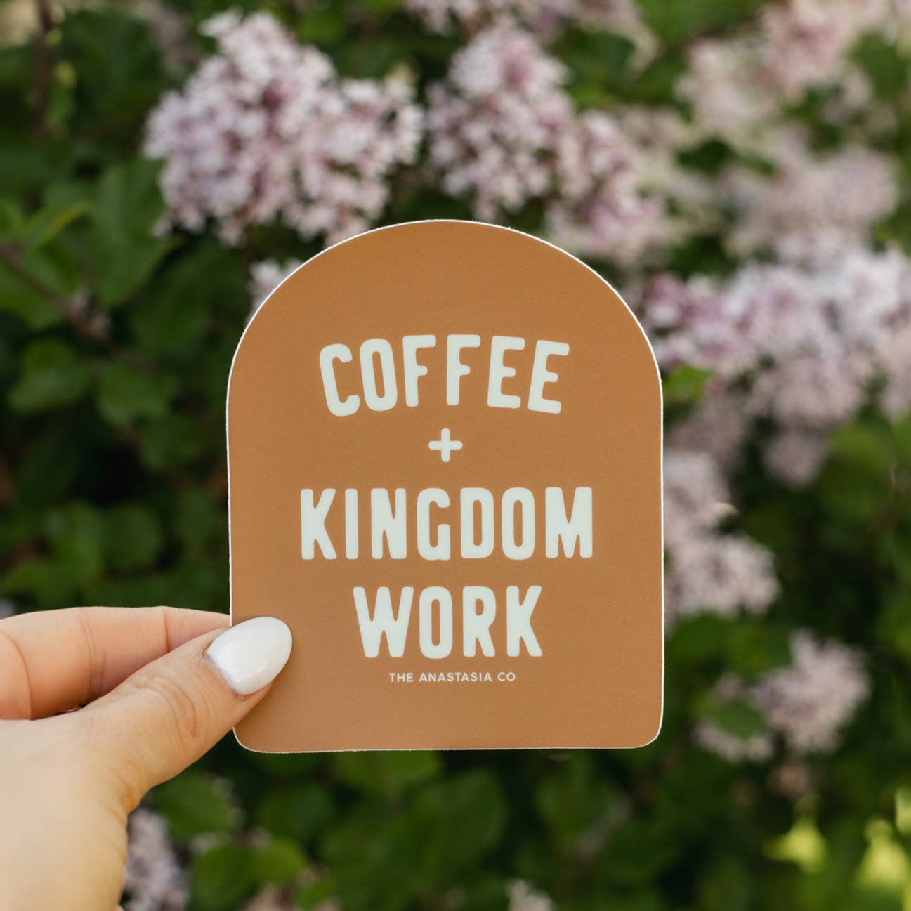 Coffee + Kingdom Work™ Arch Sticker