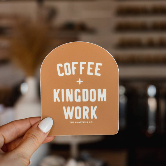 Coffee + Kingdom Work™ Arch Sticker
