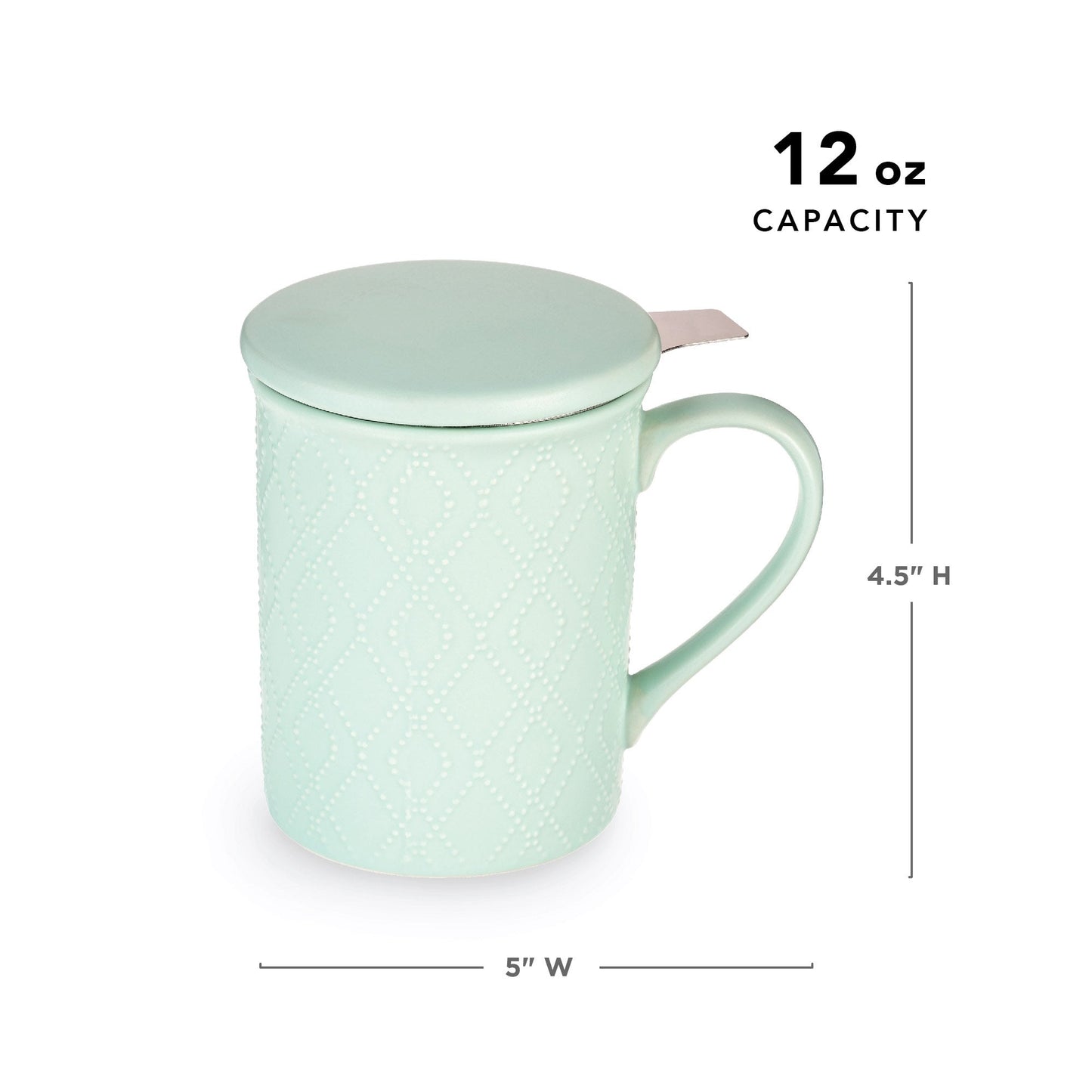 Annette: Souk Mint Ceramic Tea Mug & Infuser