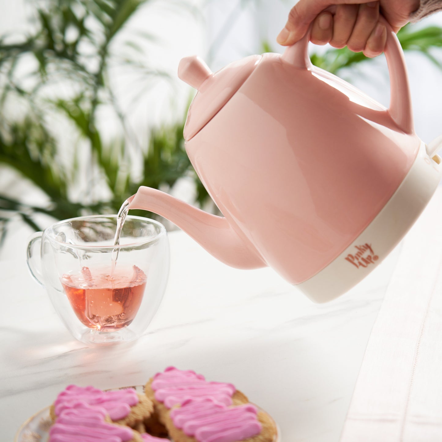 Noelle™ Pink Ceramic Electric Tea Kettle