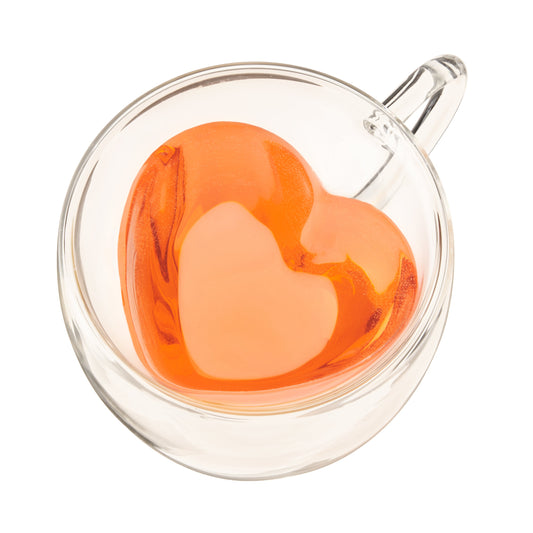 Kendall Heart Double Walled Glass Tea Mug