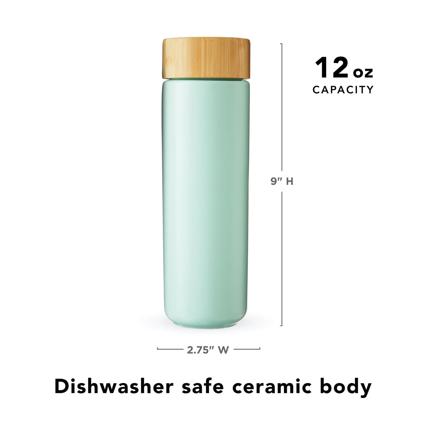 Tatyana Ceramic To-Go Infuser Mug in Turquoise