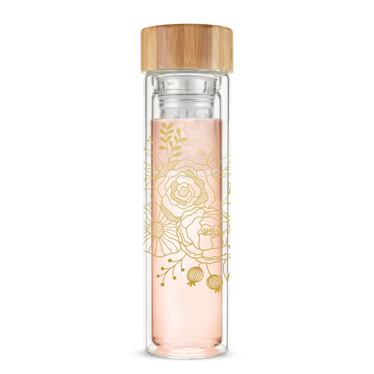 Blair: Bouquet Glass Travel Infuser Mug
