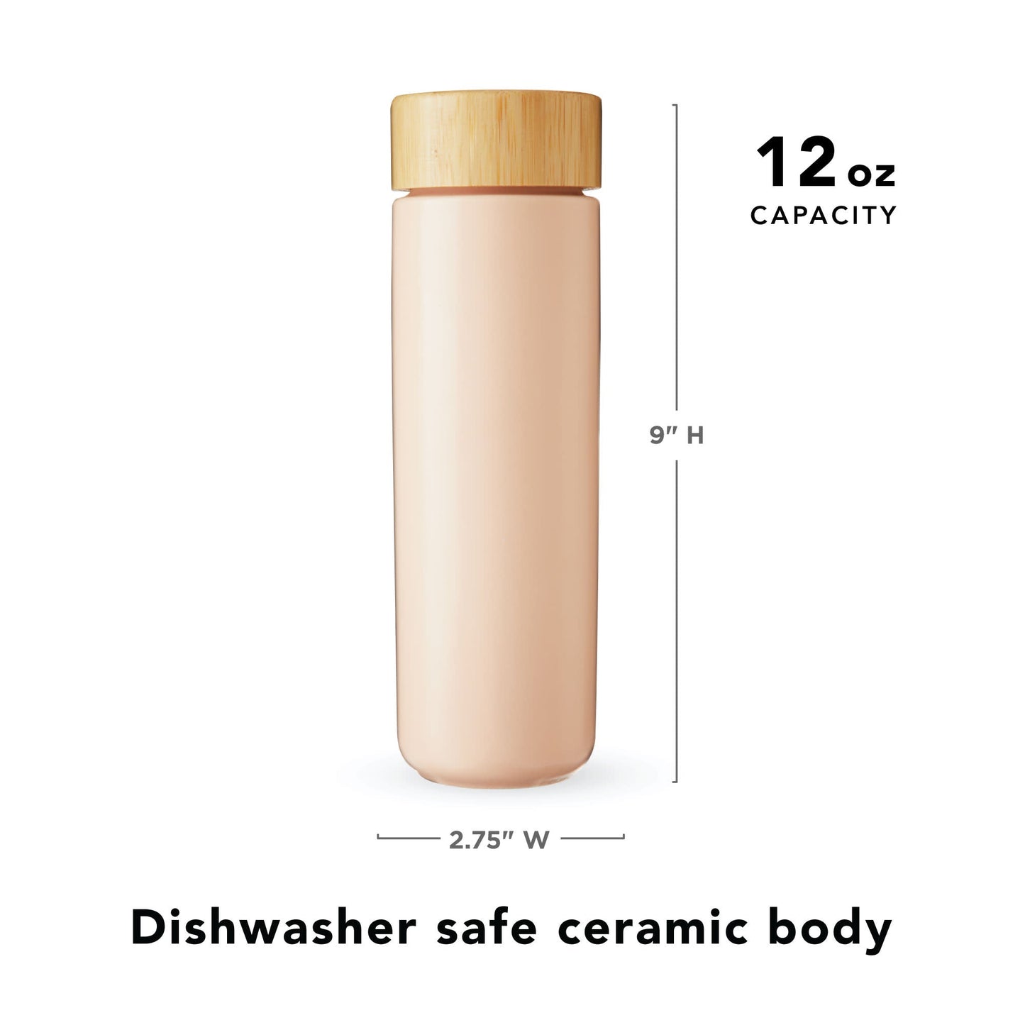 Tatyana Ceramic To-Go Infuser Mug in Coral