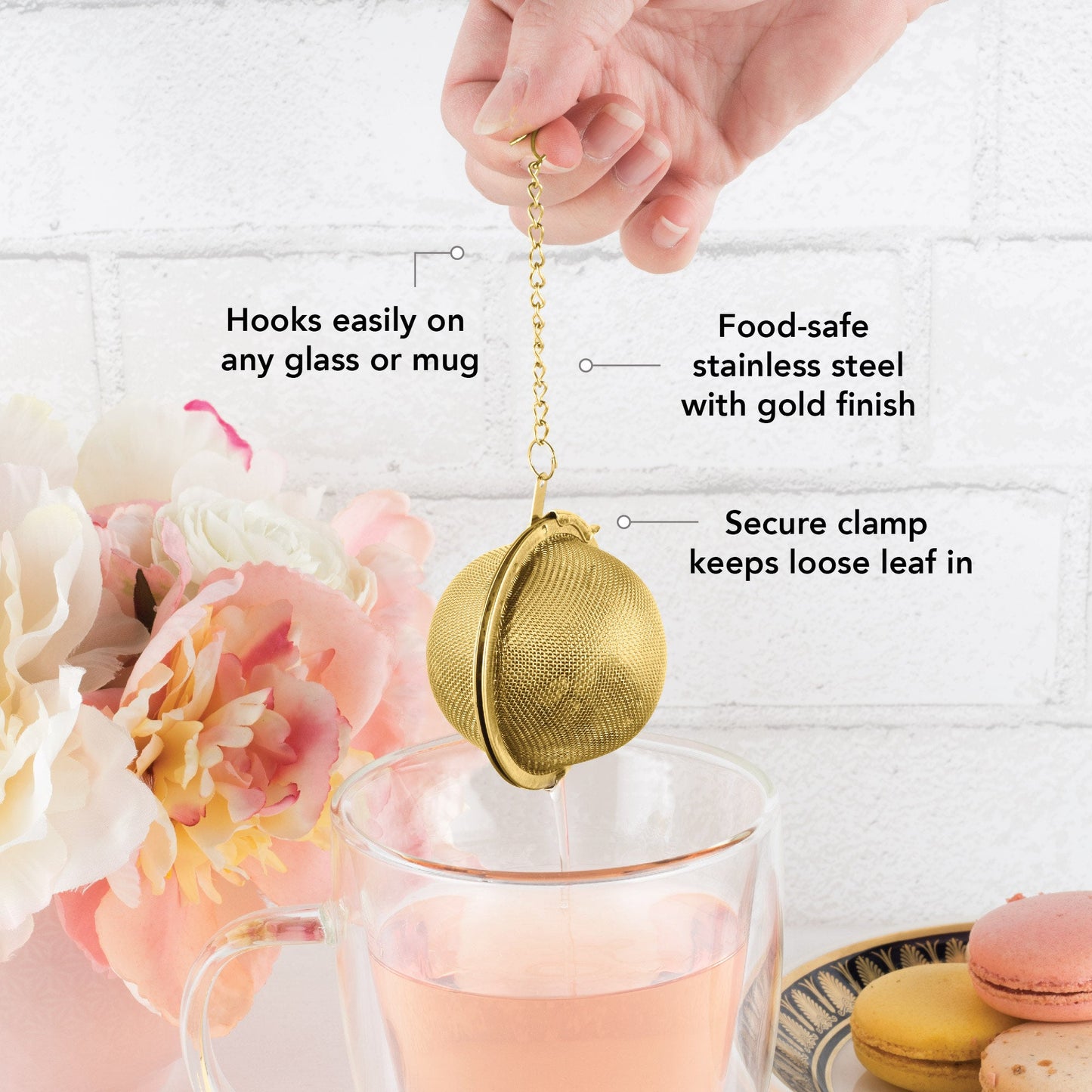 Small Tea Infuser Ball in Gold